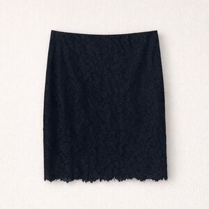 Diane von Furstenberg Scotia Black Lace Pencil Skirt Size 10